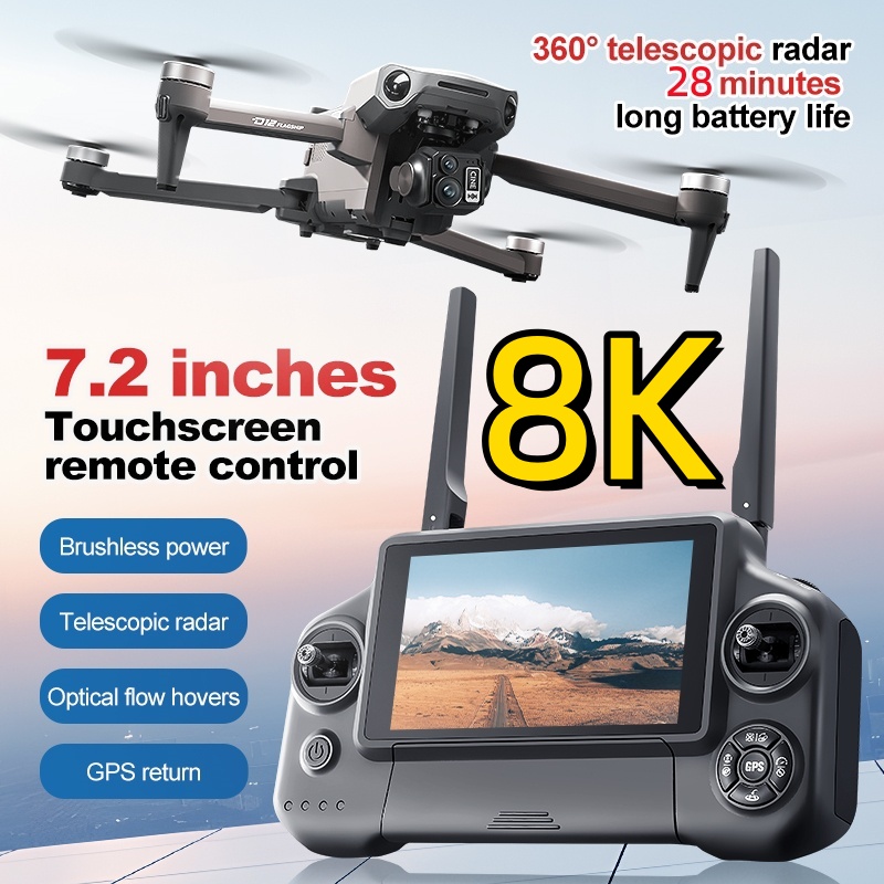 Rc Helicopter Electric - 8K 3축 짐벌 브러시리스 7.2인치 터치스크린
