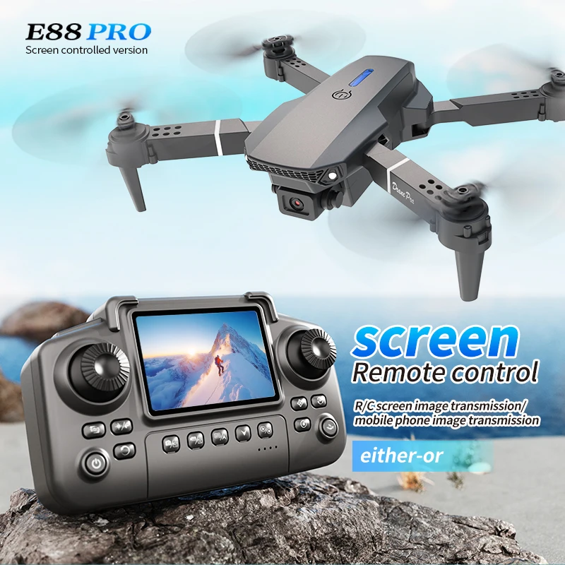 Rc Helicopter Electric - 전문 E88 프로 드론 스크린 8K
